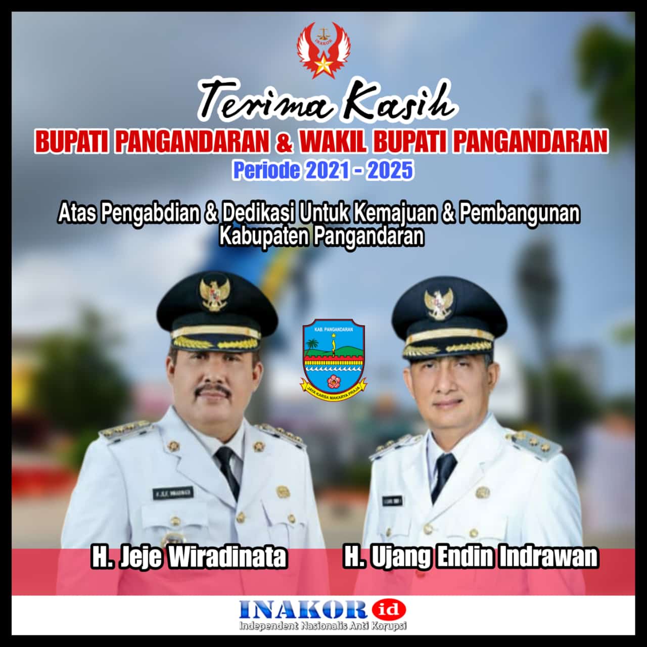 Ucapan Selamat Kapada Mantan Bupati & Wakil Bupati Pangandaran