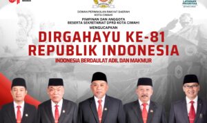 Pimpinan & Anggota Beserta Sekretariat DPRD Kota Cimahai Mengucapkan Dirgahayu Ke-81 Republik Indonesia